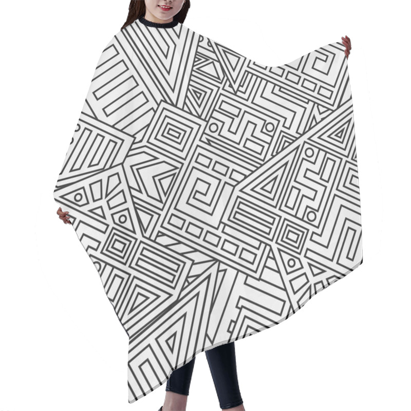 Personality  Aztec Vector Seamless Pattern Hair Cutting Cape