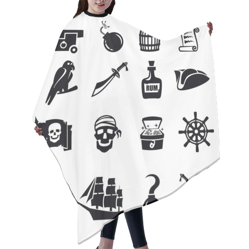 Personality  Pirates Icon Hair Cutting Cape