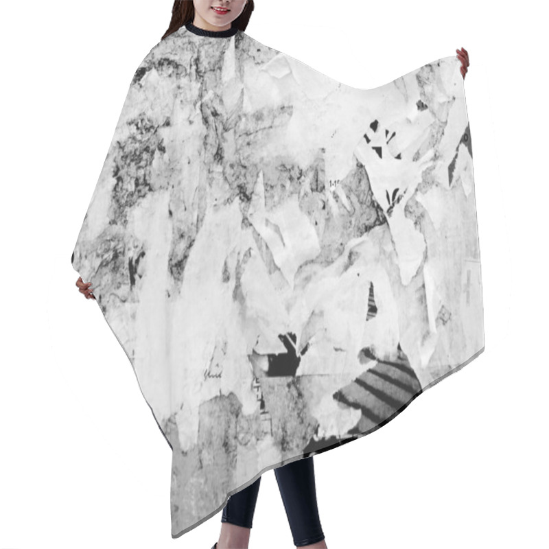 Personality  Vintage Old Scratched Advertising Grunge Walls Billboard Torn Poster Paper, Urban Texture Abstract Frame Background Creased Crumpled Creative Design Graphic Hair Cutting Cape