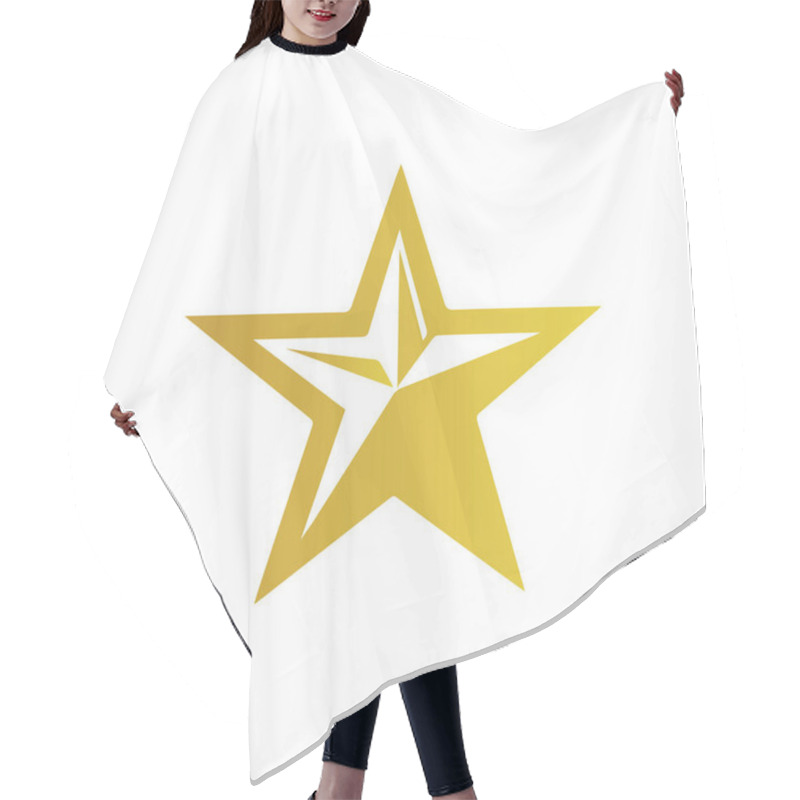 Personality  Modern Abstract Star Icon Design On A Minimal White Background Vector Illustration Hair Cutting Cape