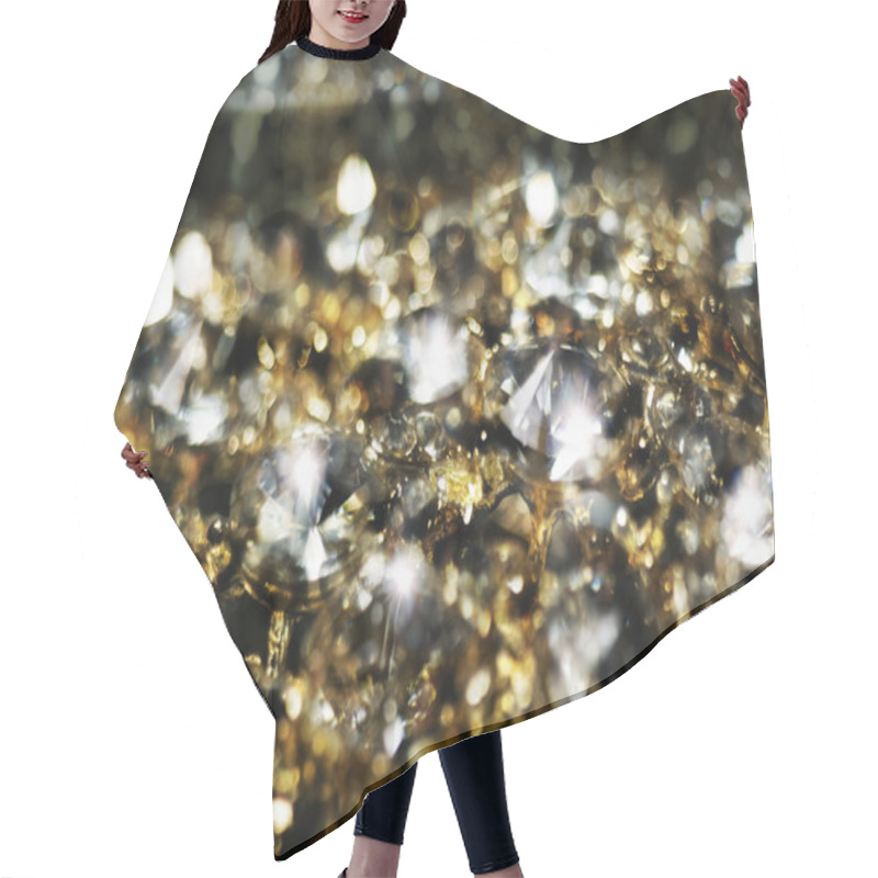 Personality  Diamonds And Gold Blurred Hair Cutting Cape