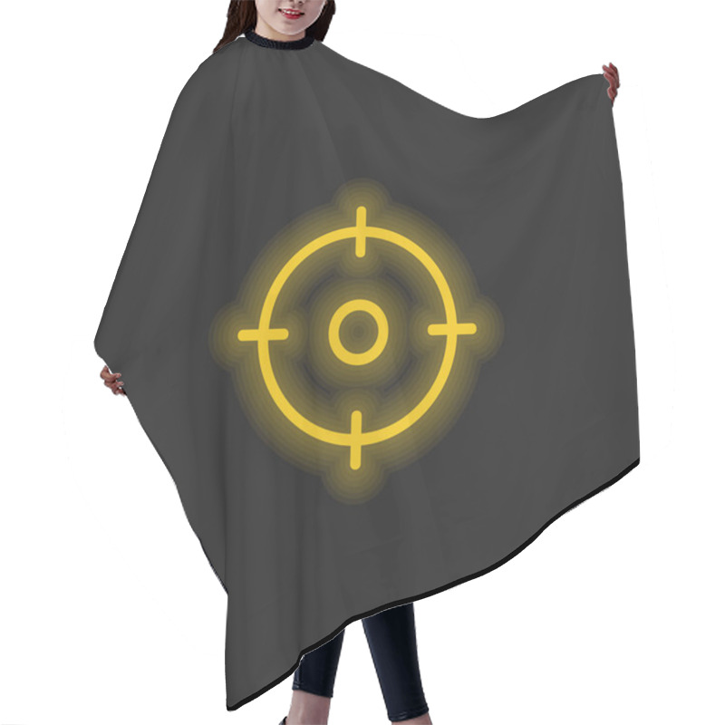 Personality  Aim Yellow Glowing Neon Icon Hair Cutting Cape