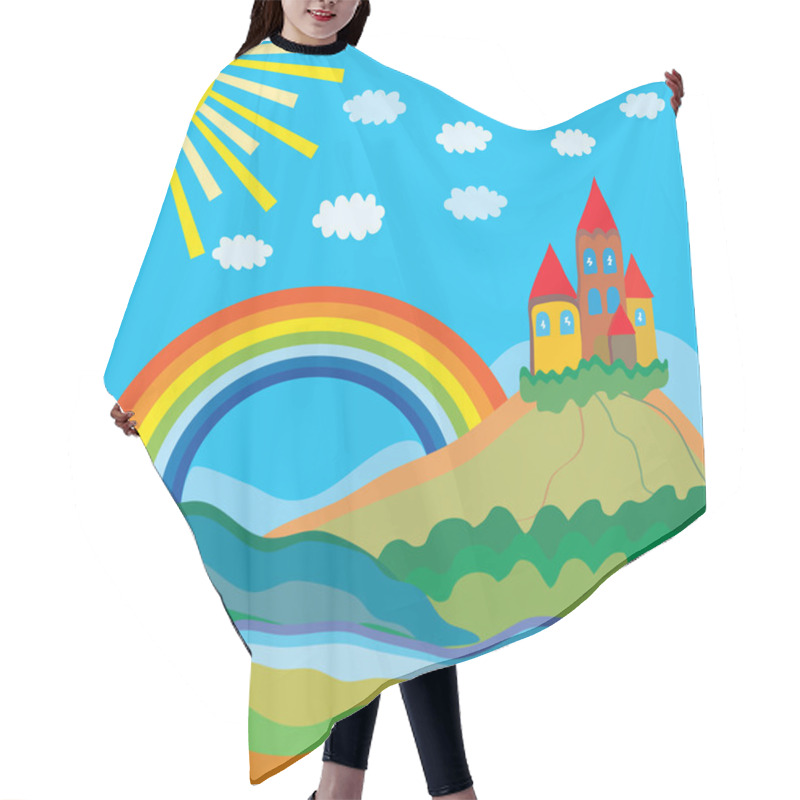 Personality  Funny Cartoon Background Hair Cutting Cape