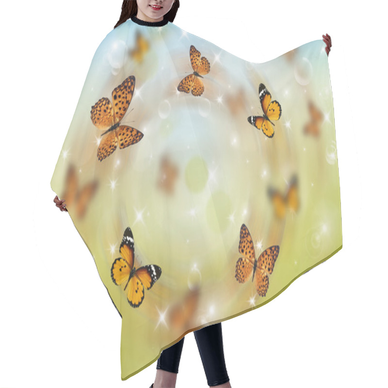 Personality  Butterflies 3D Hair Cutting Cape