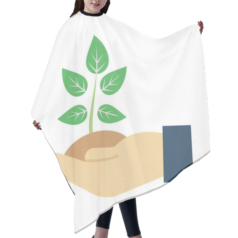 Personality  Care Plant Isolated Vector Icon Which Can Easily Modify Or Edit Hair Cutting Cape