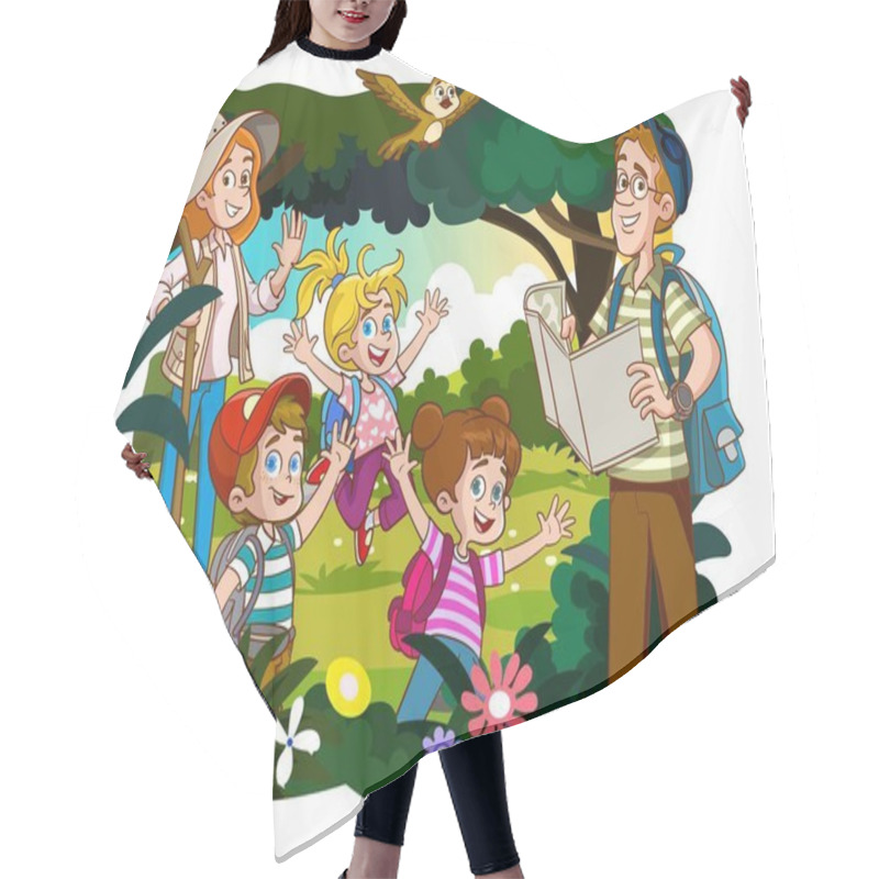 Personality  Happy Family In The Forest Hair Cutting Cape