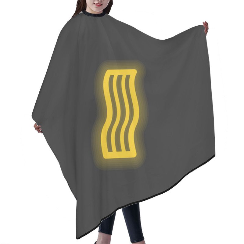 Personality  Bacon Yellow Glowing Neon Icon Hair Cutting Cape