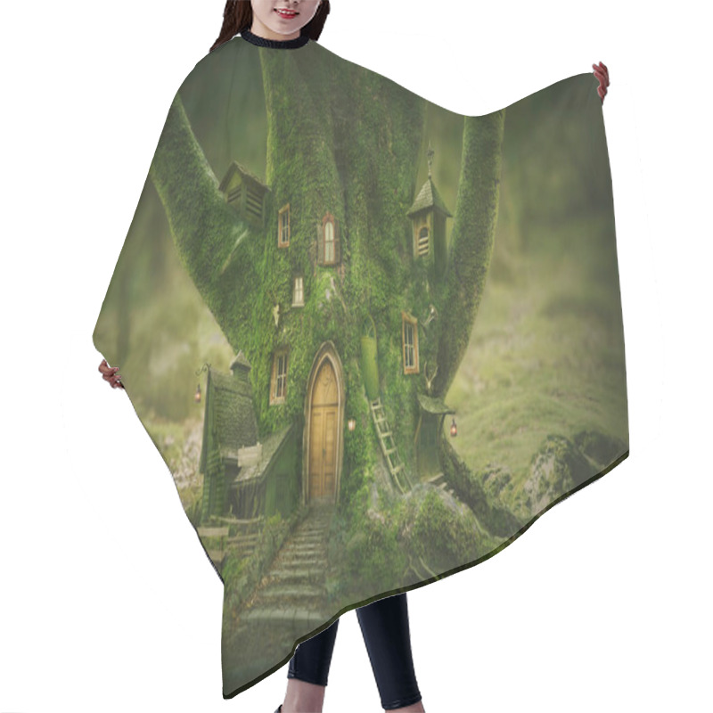 Personality  Magic Tree Home In The Enchanted Forest Hair Cutting Cape