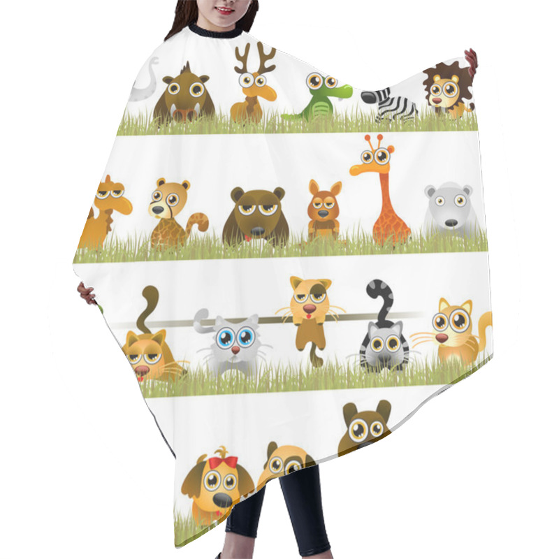 Personality  Cartoon Animals (big Set) Hair Cutting Cape