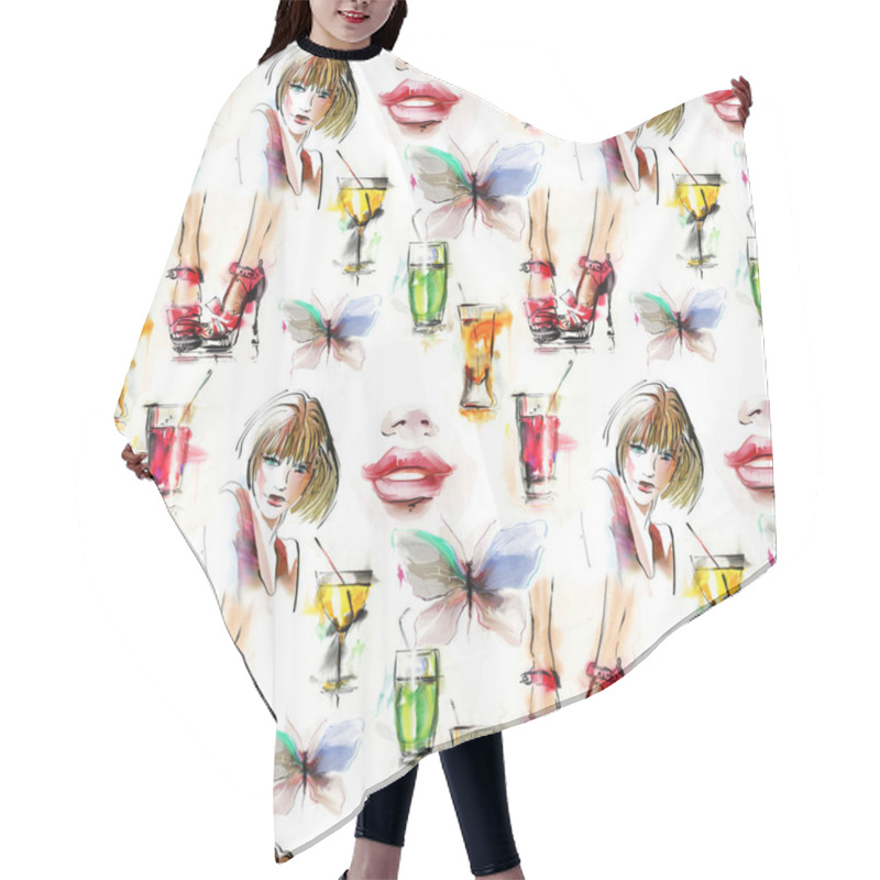 Personality  Beauty And Fashion  Pattern Hair Cutting Cape