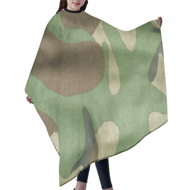 Personality  Weathered Camouflage Uniform Pattern.  Hair Cutting Cape