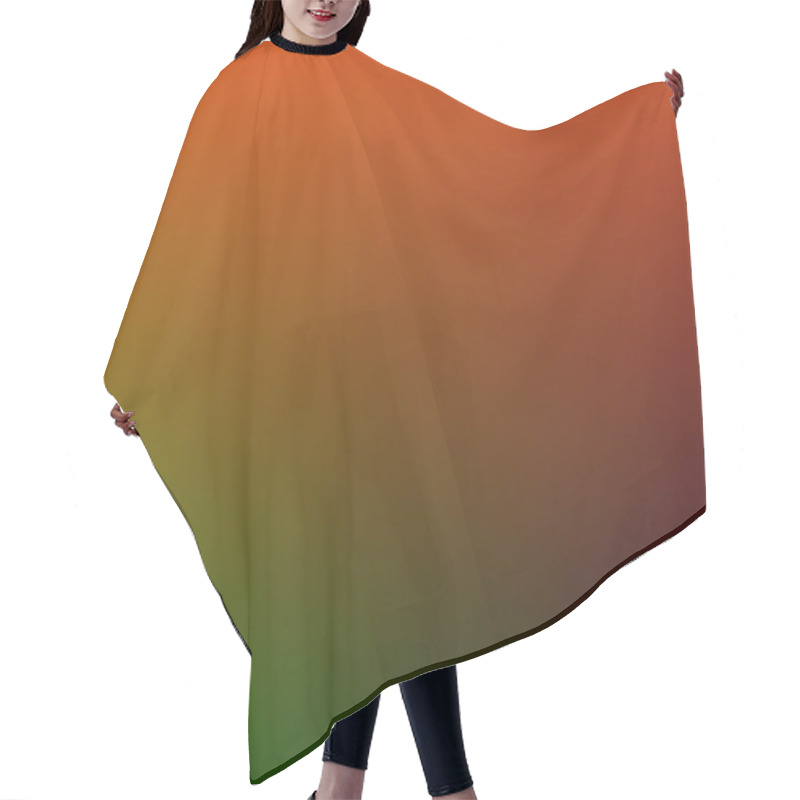 Personality  Stunning Gradient Background In Earthy Tones, Transitioning Smoothly From Vibrant Orange To Deep Green. Perfect For Websites, Presentations, Or As A Subtle Texture Overlay. Hair Cutting Cape