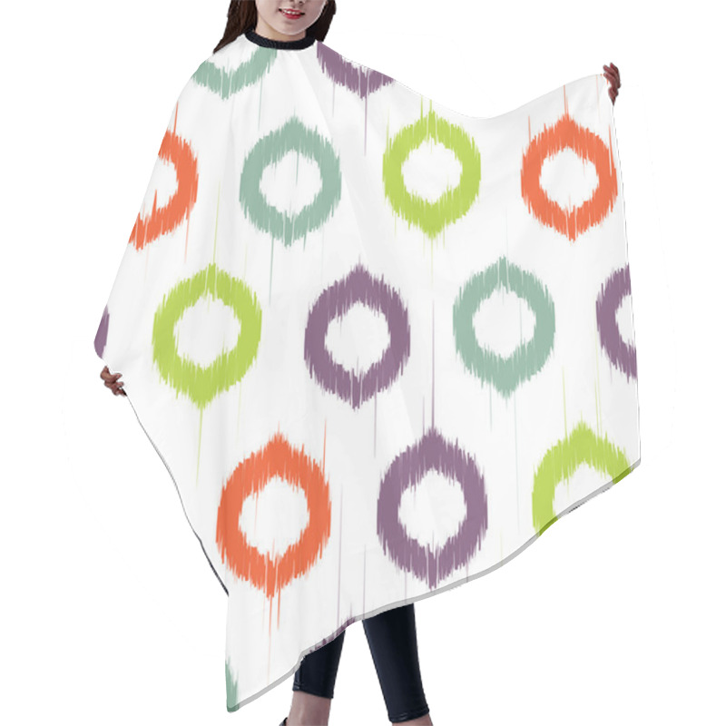 Personality  Vector Seamless Ikat Pattern Hair Cutting Cape