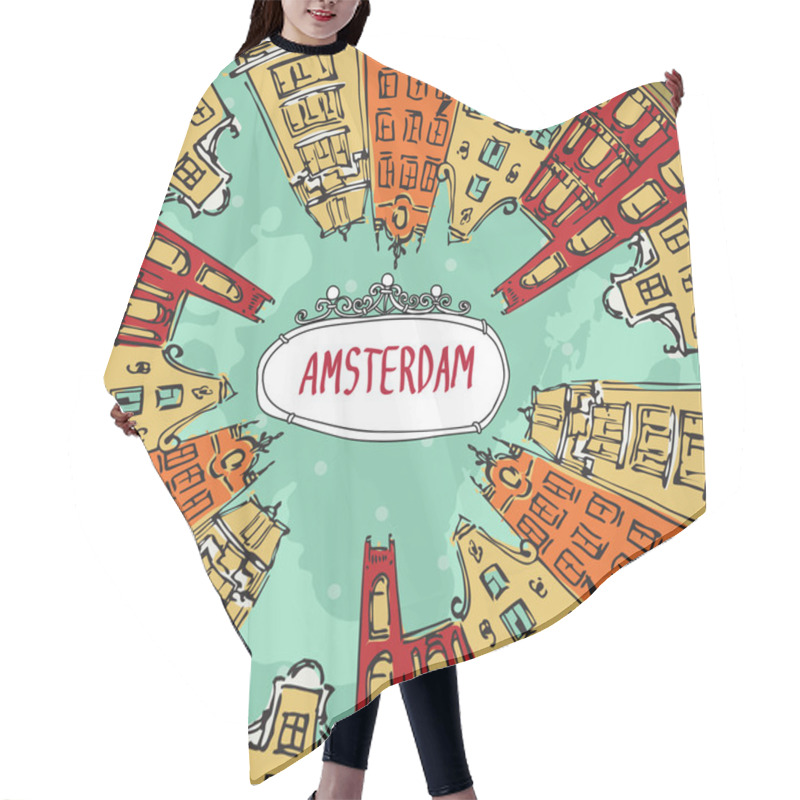 Personality  Amsterdam Canal Houses Hair Cutting Cape