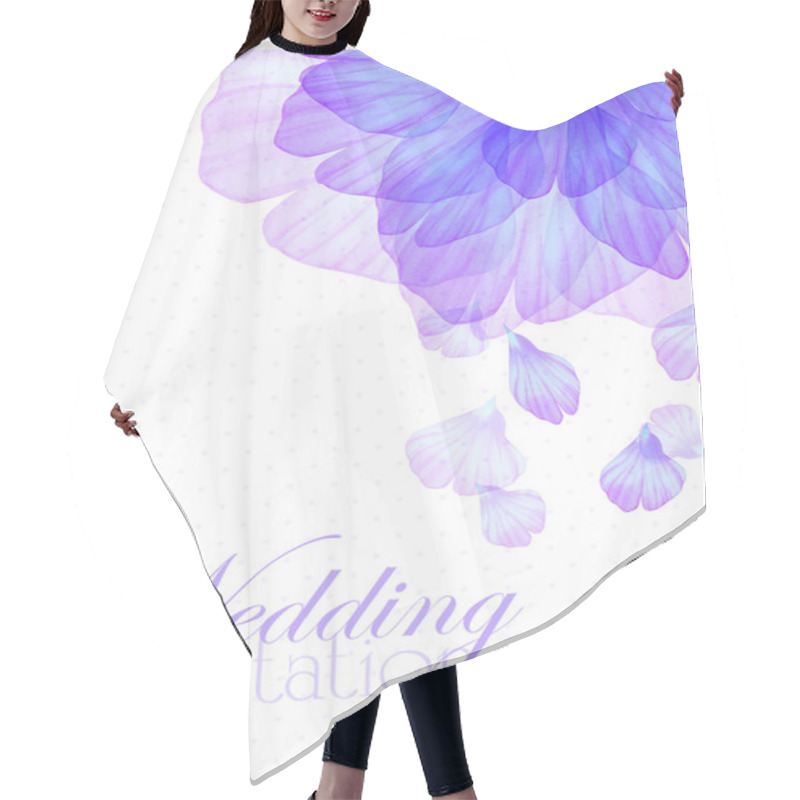 Personality  Floral Round Pattern With Blue Petals Hair Cutting Cape