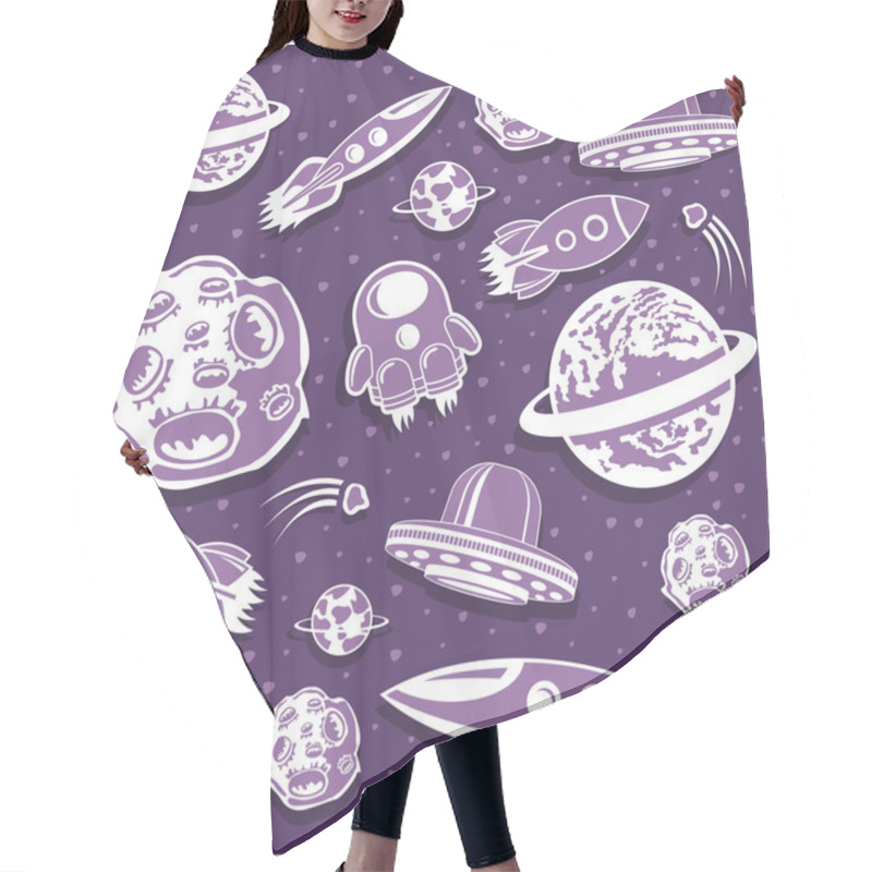 Personality  Space Background Hair Cutting Cape