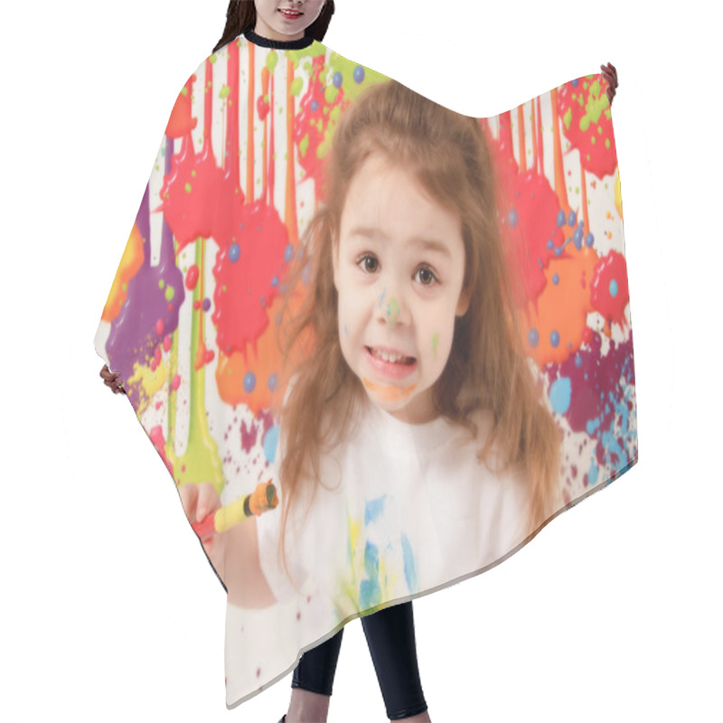 Personality  Child Painting Hair Cutting Cape