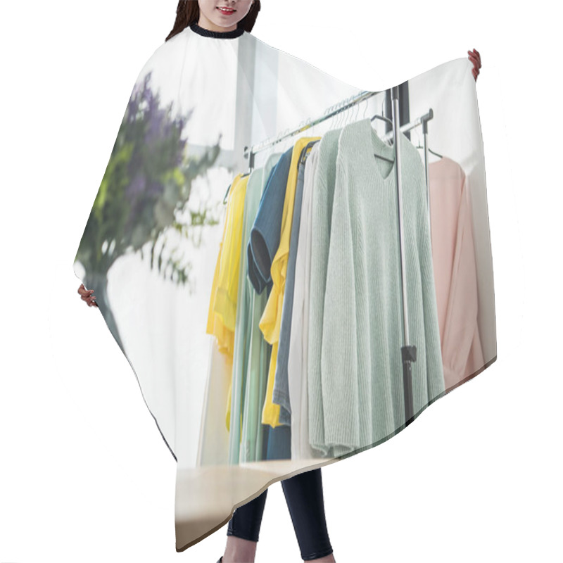 Personality  Fashionable Clothes On Hangers Hair Cutting Cape