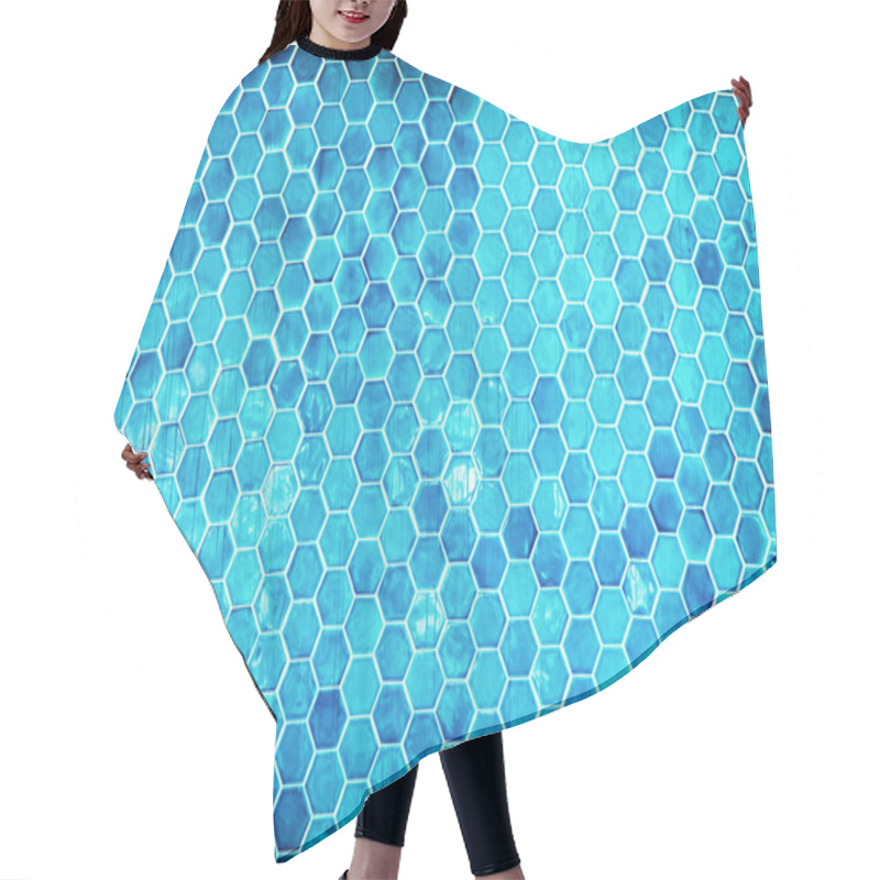 Personality  Blue Mosaic Swimming Pool Background Hair Cutting Cape