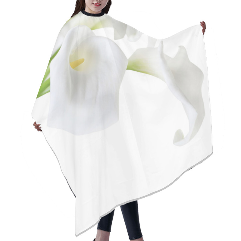 Personality  White Cala Lilies Hair Cutting Cape