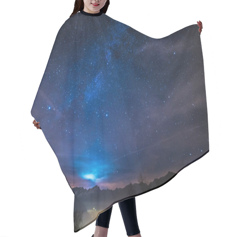 Personality  Night On The Alps Under Starry Sky And Moonlight Hair Cutting Cape