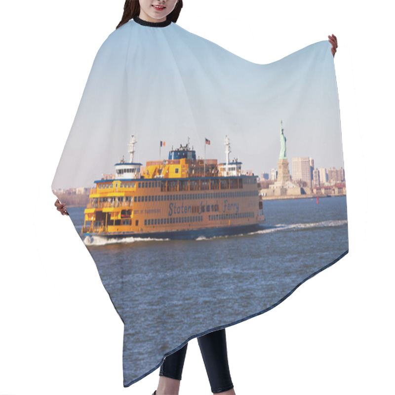 Personality  Staten Island Ferry And Statue Of Liberty Hair Cutting Cape