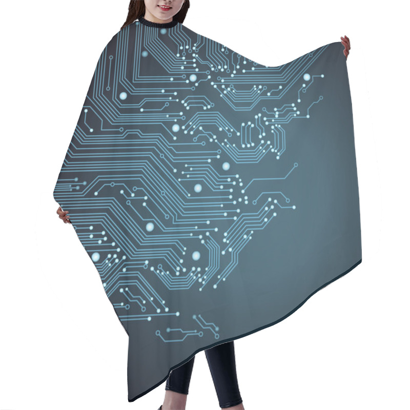 Personality  Tecnology Background Hair Cutting Cape