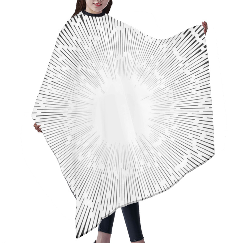 Personality  Abstract Circular Element Hair Cutting Cape