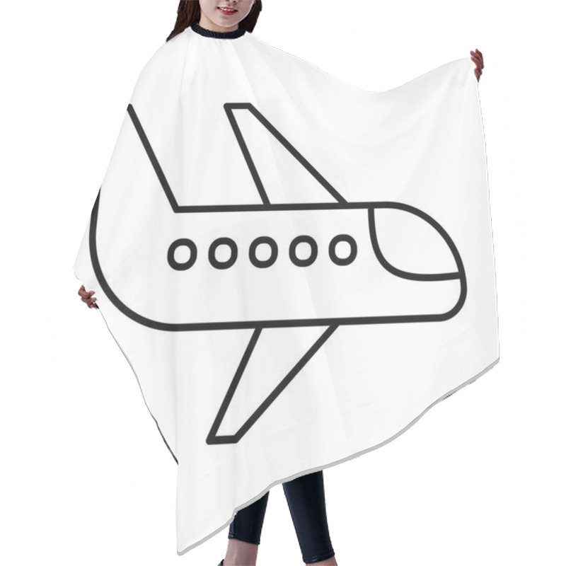 Personality  Passenger Air Plan, Line Style Icon Hair Cutting Cape