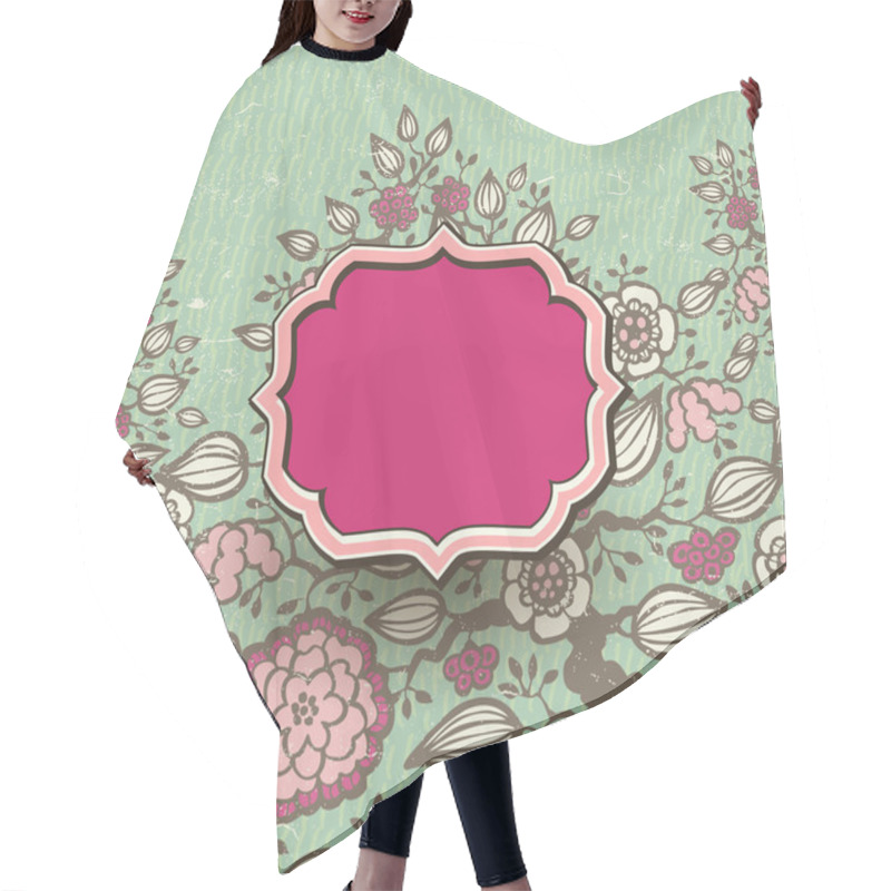 Personality  Floral Decorative Frame Hair Cutting Cape