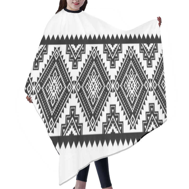 Personality  Aztec Style Vector Ornament.  Hair Cutting Cape