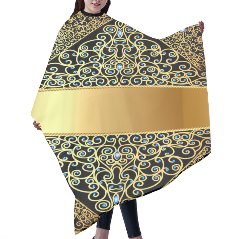 Personality  Background A Frame About Gold A Pattern And Diamonds And Stars Hair Cutting Cape