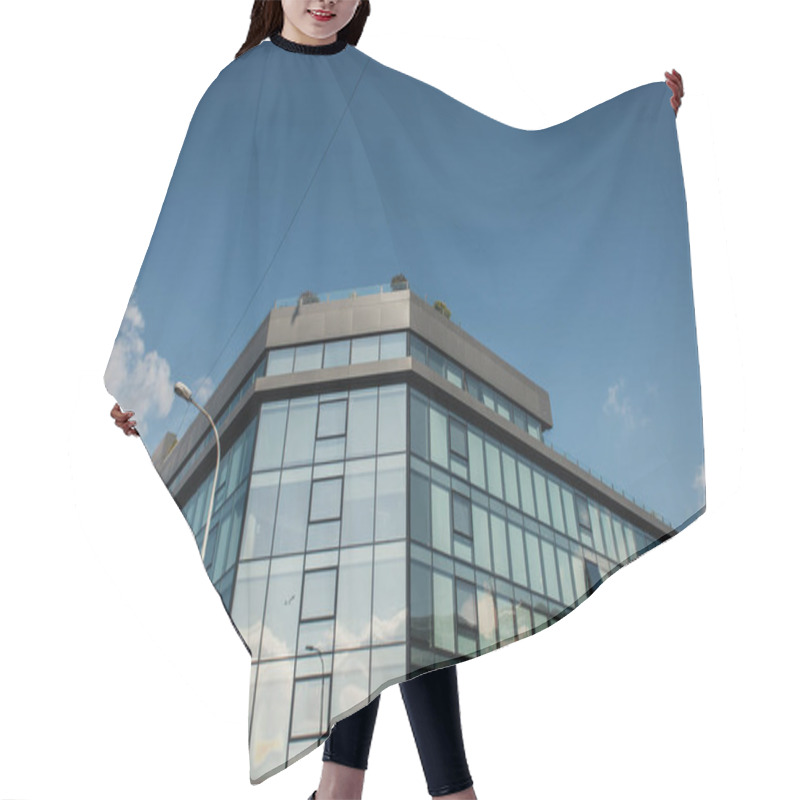 Personality  Facade Of Modern Building With Sky At Background On Street In Istanbul, Turkey  Hair Cutting Cape