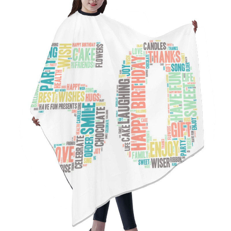 Personality  Word Cloud - Happy Birthday Celebration - 50 Hair Cutting Cape