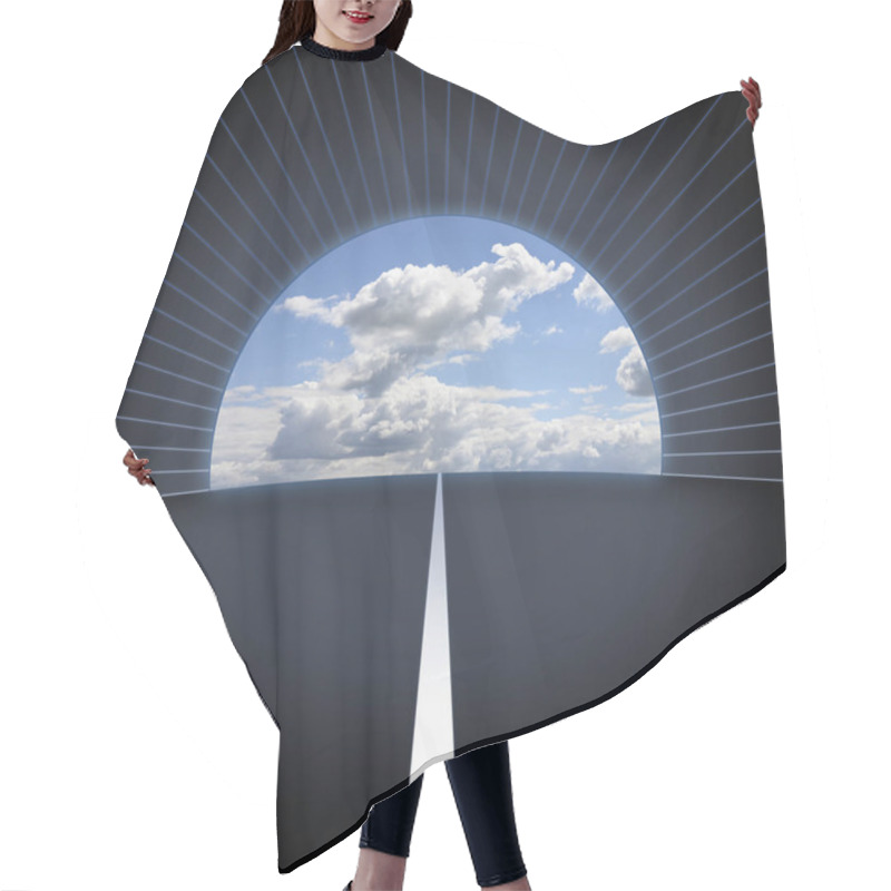 Personality  Out Of The Tunnel - Freedom Concept Image Hair Cutting Cape