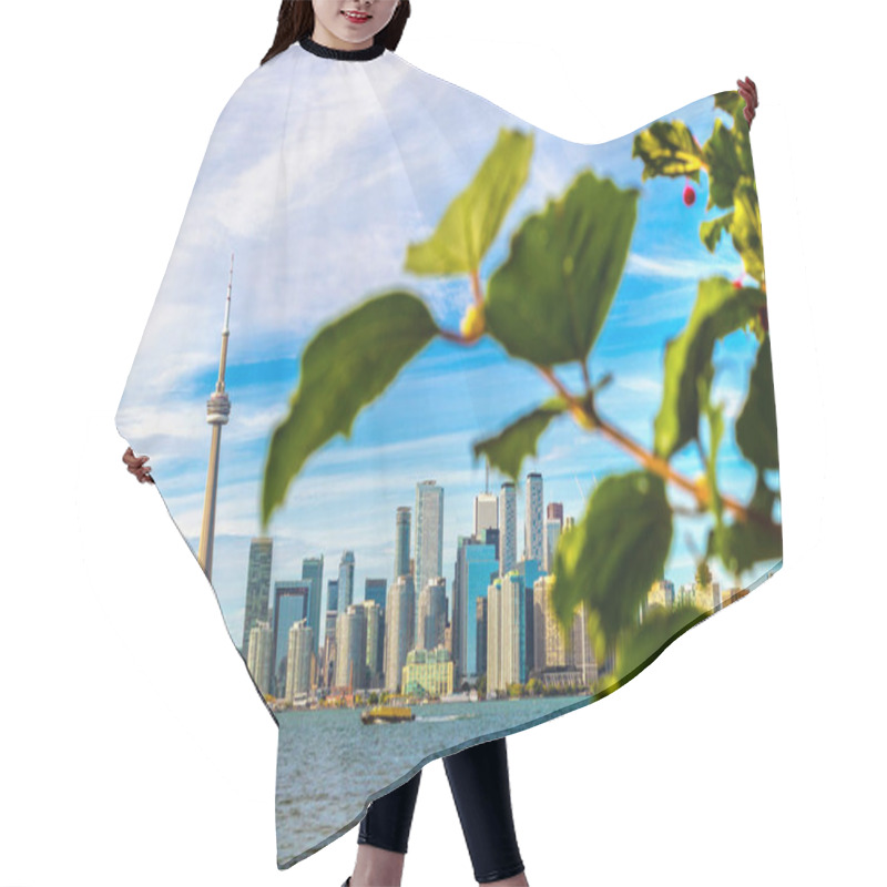 Personality  Panoramic View Of Toronto Cityscape  In A Sunny Day, Ontario, Canada Hair Cutting Cape