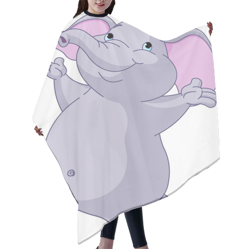 Personality  Cute Dancing Elephant Hair Cutting Cape