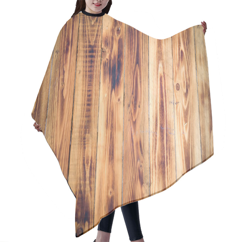 Personality  Old Wood Texture Vertical Line Hair Cutting Cape