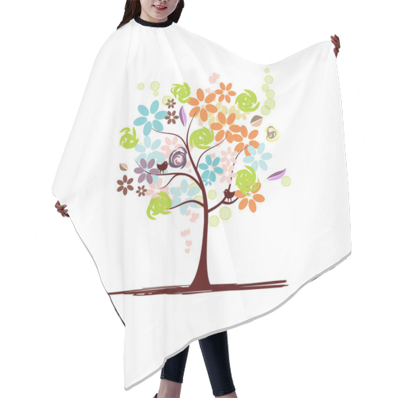 Personality  Floral Tree Beautiful Hair Cutting Cape