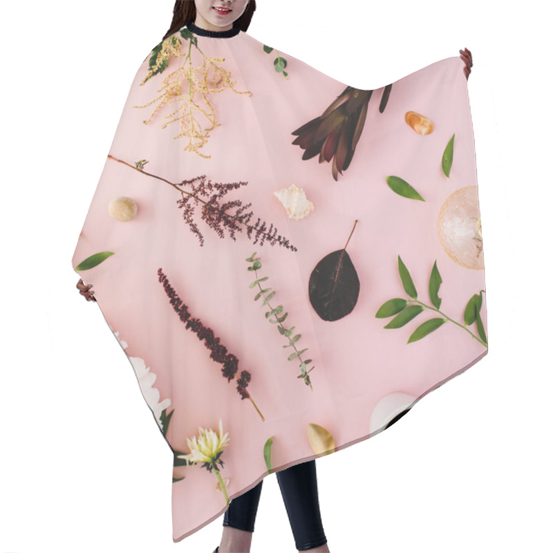 Personality  Green Leaves Pattern Hair Cutting Cape