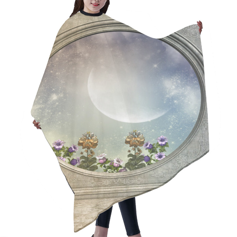 Personality  Fantasy Landascape Hair Cutting Cape