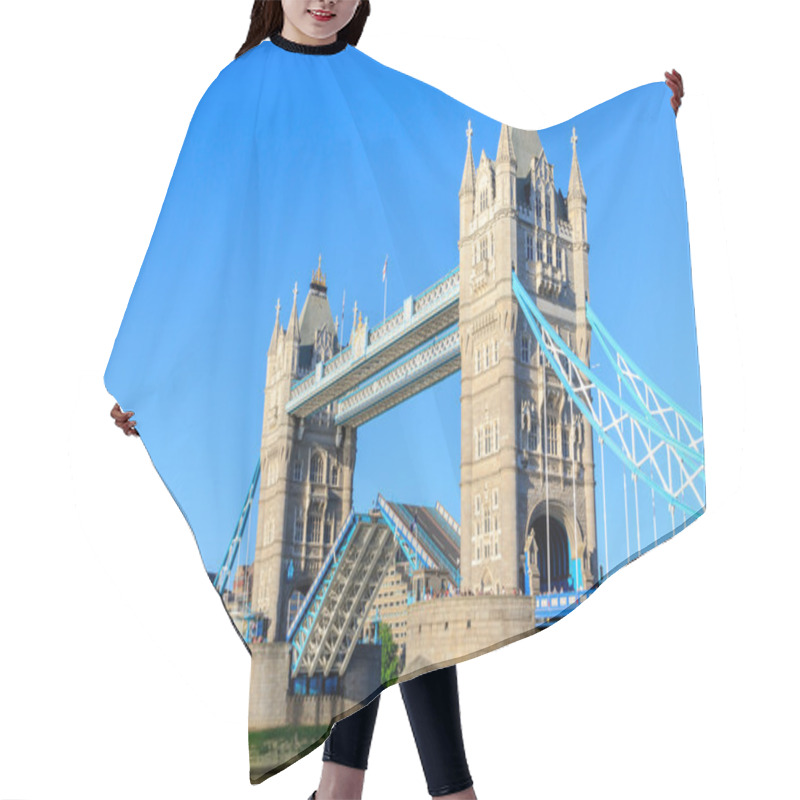 Personality  Tower Bridge In London With Drawbridge Open  Hair Cutting Cape