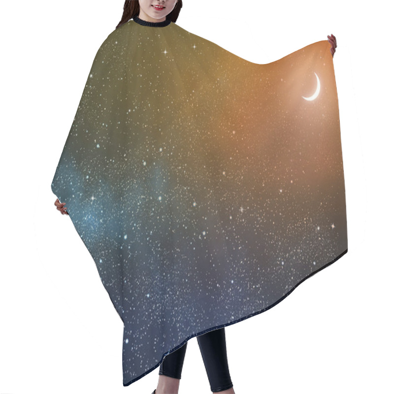 Personality  Night Sky With Stars And Moon Hair Cutting Cape