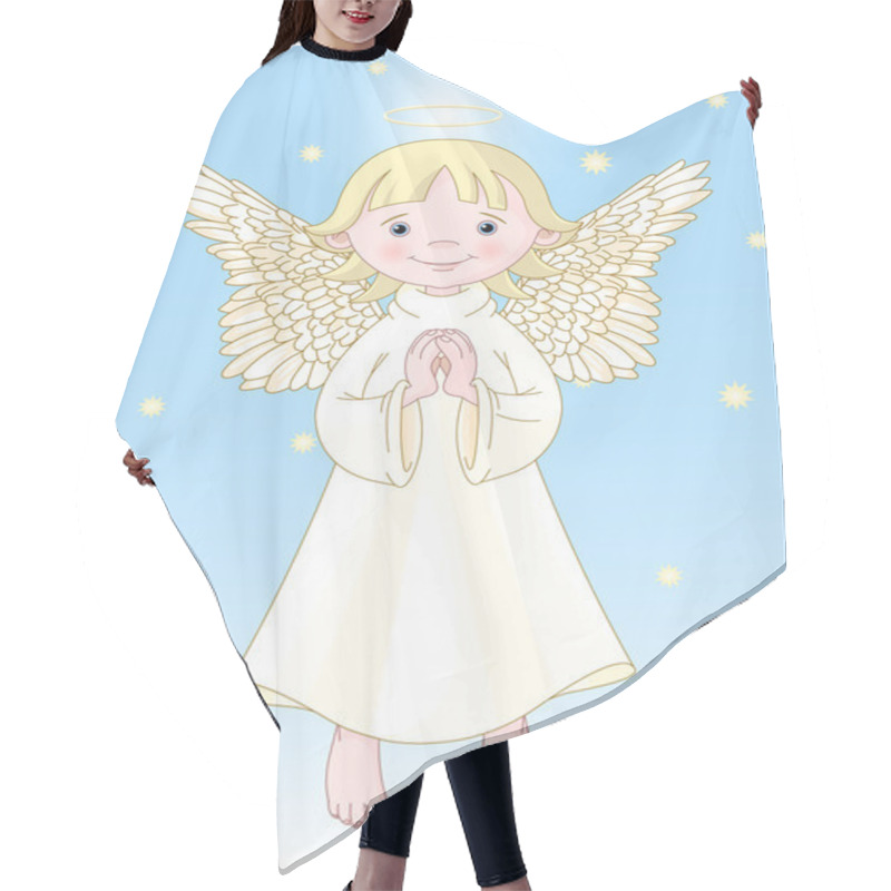 Personality  Cute Angel Hair Cutting Cape