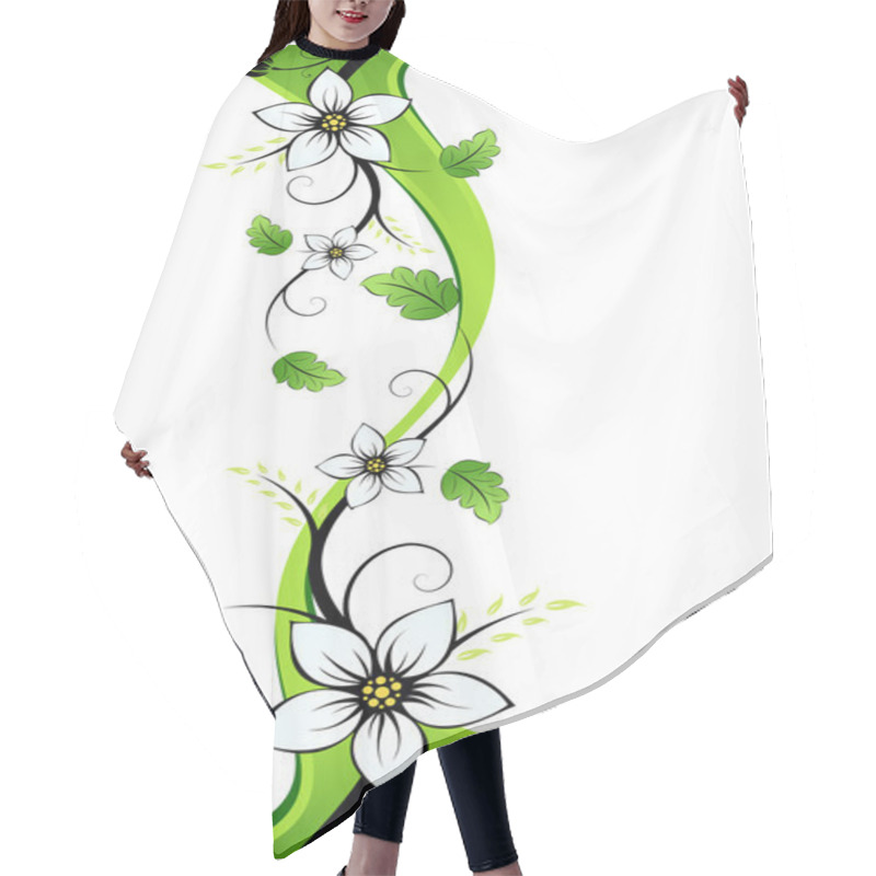 Personality  Summer Flower Hair Cutting Cape