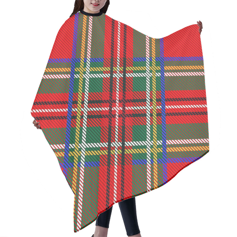 Personality  Seamless Tartan Pattern Hair Cutting Cape