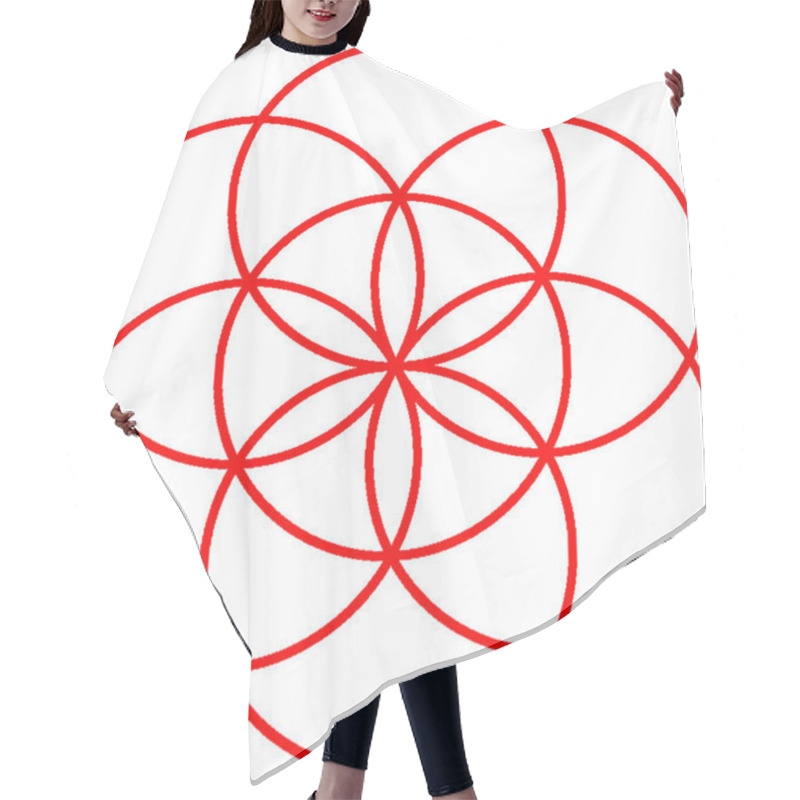 Personality  Seed Of Life Symbol Hair Cutting Cape