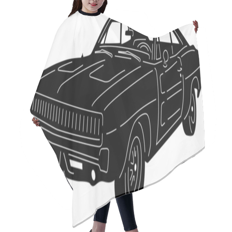 Personality  Car - Detailed Silhouette Hair Cutting Cape