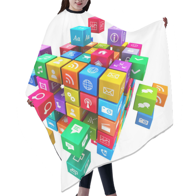 Personality  Mobile Applications And Media Technology Concept Hair Cutting Cape