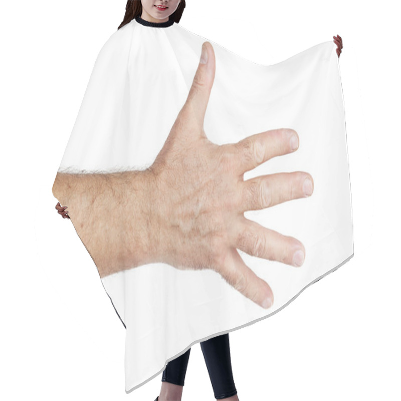 Personality  Man Hand Sign Hair Cutting Cape